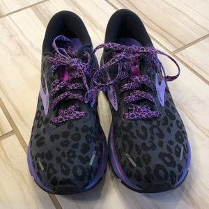BROOKS GHOST 14 Women’s Running Shoes purple leopard